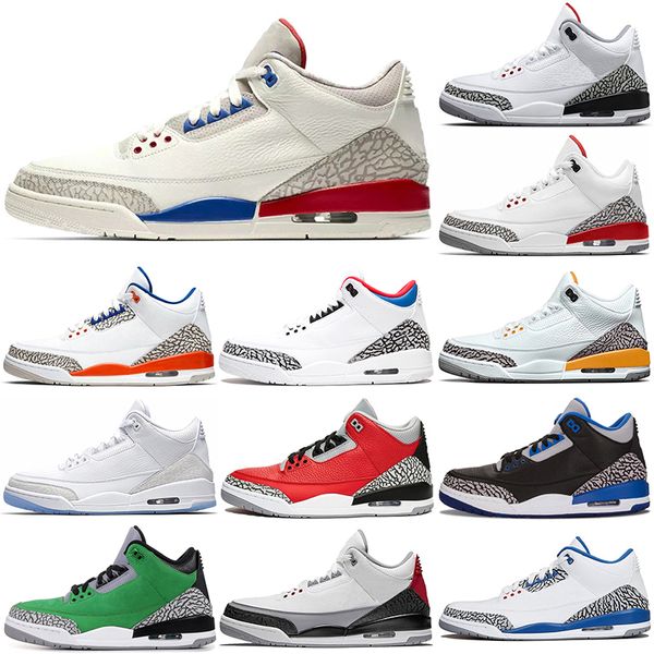 

3s 3 basketball shoes man woman blue cement cool grey court fragment knicks laser orange midnight navy pine green red cement seoul size 36-4