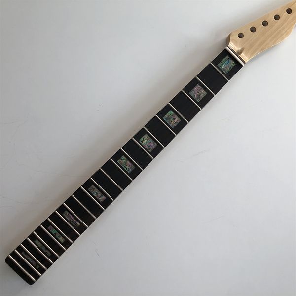

maple guitar neck 22 fret 25.5inch rosewood fingerboard block inlay gloss diy