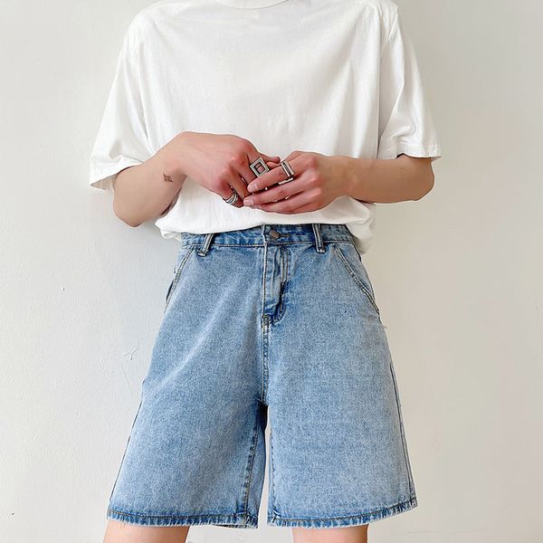 

summer denim shorts mens slim fashion casual blue denim shorts men streetwear hip-hop straight denim shorts mens s-2xl