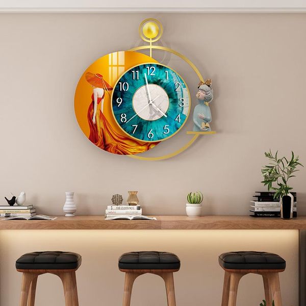 

large modern simple silence wall clocks nordic fashion luxurious creativity mute horloge living room art ek50bgz