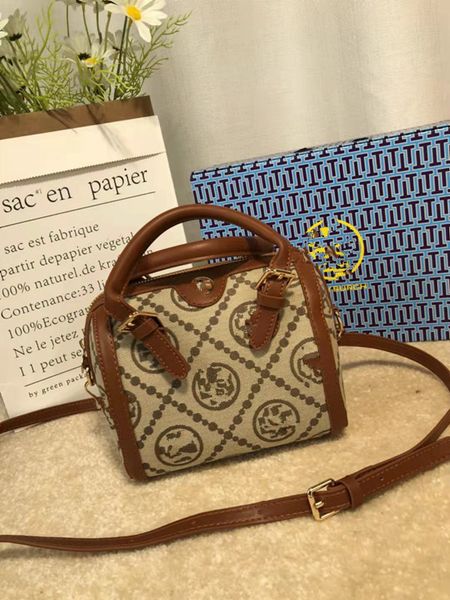 

handbag autumn winter new canvas mosaic jacquard boston pillow bag single shoulder messenger bag fashion handbag