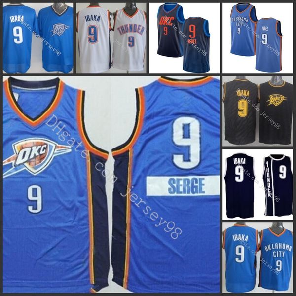 

oklahoma city thunder men #9 serge ibaka rubio noel jersey, Black
