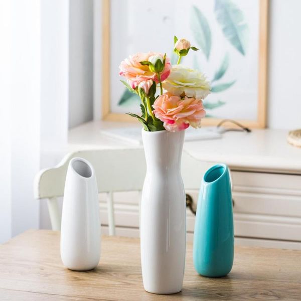 

vases drop creative nordic vases, home living room, dried flowers, oblique mouth decorations, ceramic ornaments