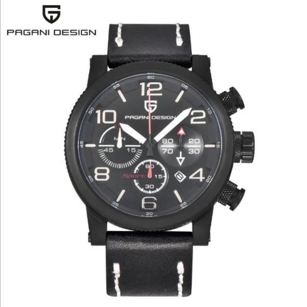 

wristwatches 2021 fashion men's watch, equipped with brand leather luxury sports chronograph quartz relogio masculino, Slivery;brown
