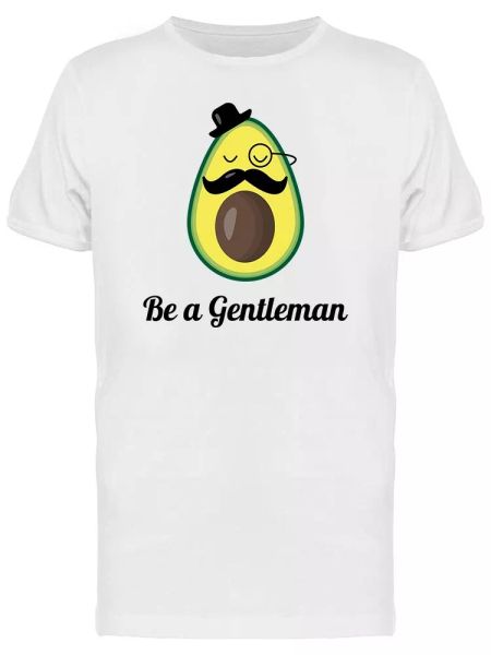 

avocado be a gentleman men's tee -image by shutterstock, White;black