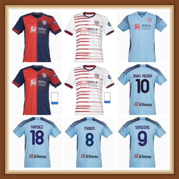 

21 22 cagliari calcio home soccer jerseys third 2021 2022 godin joao pedro nandez nainggolan marin simeone sottil oliva pavoletti maglie da, Black;yellow