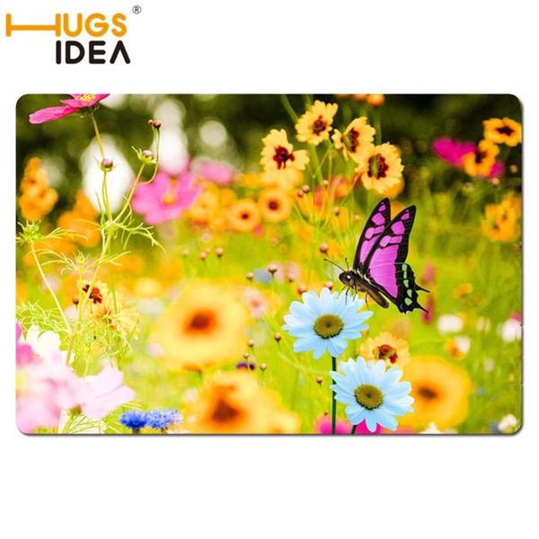 

carpets hugsidea butterfly print floor carpet rectangle bedroon rug anti-skid rubber pad bedroom study carmen printing mats