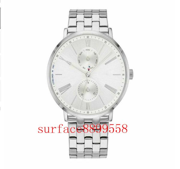 

womens watch th1782069 multi-function quartz wristwatch, Slivery;brown