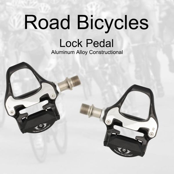 

bike pedals spd-sl cycling road bicycle self-locking anti-slip aluminum alloy pedal for bicycles parts accessories