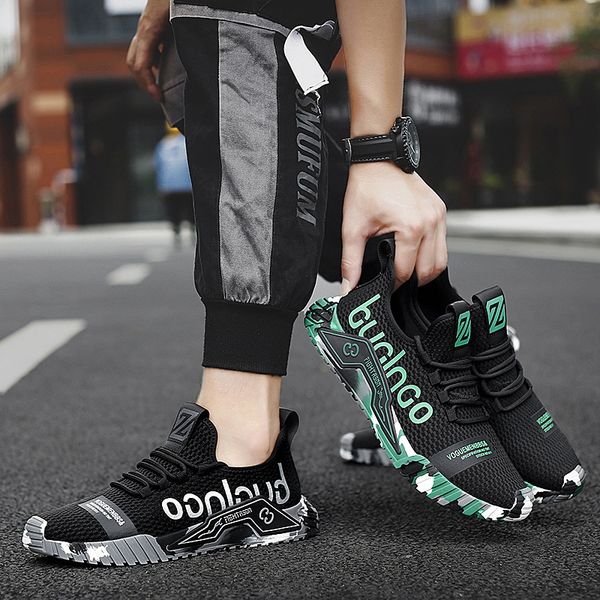 

wholesale 2021 arrival men breathable running shoes sports white black green outdoor tennis trainers sneakers 40-45 y-111