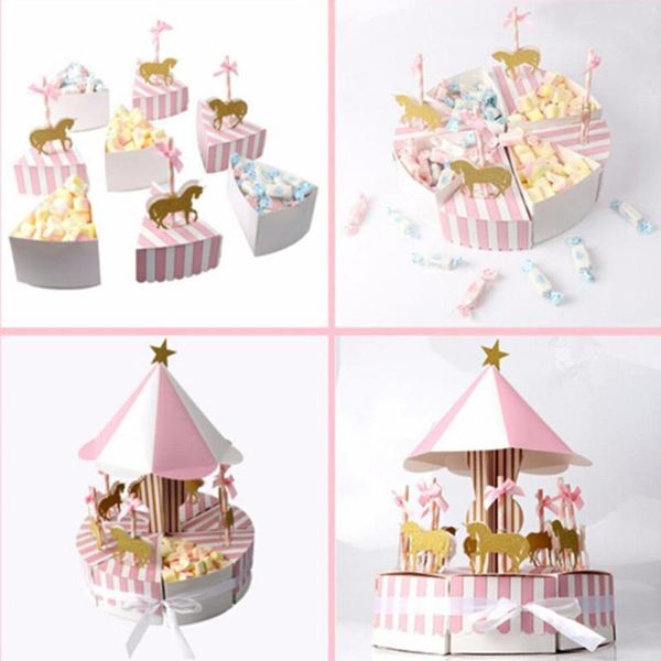 

gift wrap creative paper cake kids decoration carousel box wedding favors souvenirs guests party baby shower anniversaire