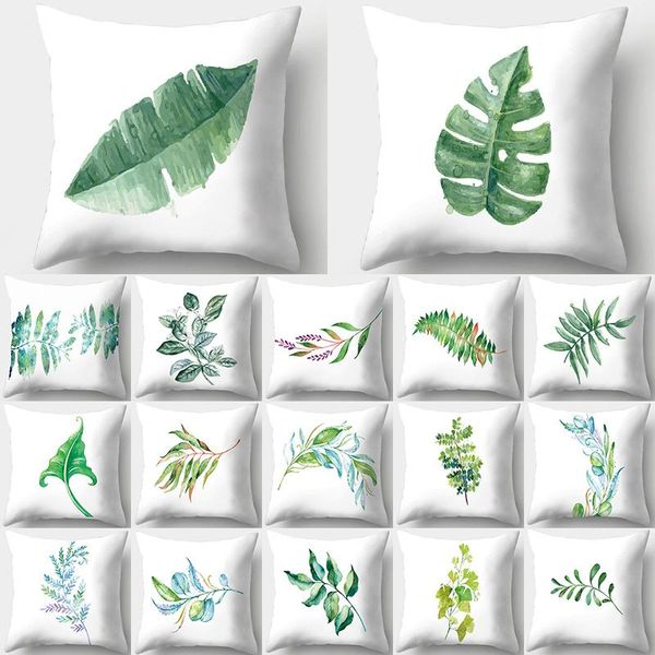 

cushion/decorative pillow tropical plants pattern decorative cushions pillowcase polyester cushion cover throw sofa decoration pillowcover 4