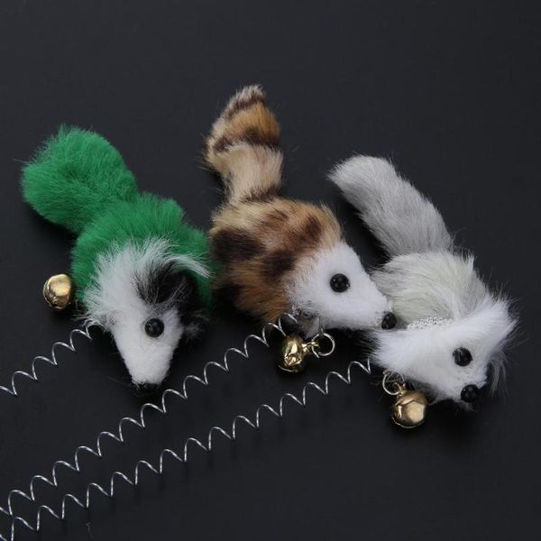 

cat toys elastic sucker spring feather false mouse interactive funny gatos scratcher pet