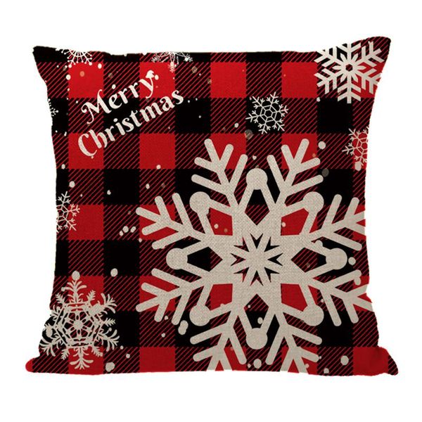 

pillow case 45x45cm christmas cushion cover red checkered sofa seat car decor throw pillowcase decoration for home