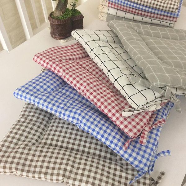 

cushion/decorative pillow nordic plaid cushion student classroom thin chair with strap folding