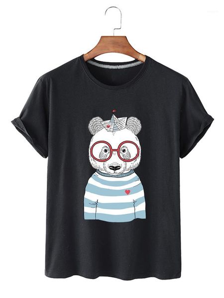 

women's t-shirt women round collar casual loose short sleeve girl cartoon oversized t shirt print simple harajuku punk, White