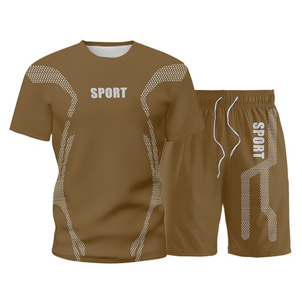 

men's tracksuits men of casual quick drying jogging tracksuit will see printed letter male leisure tshirts 2 piece ensemble t clothes, Gray