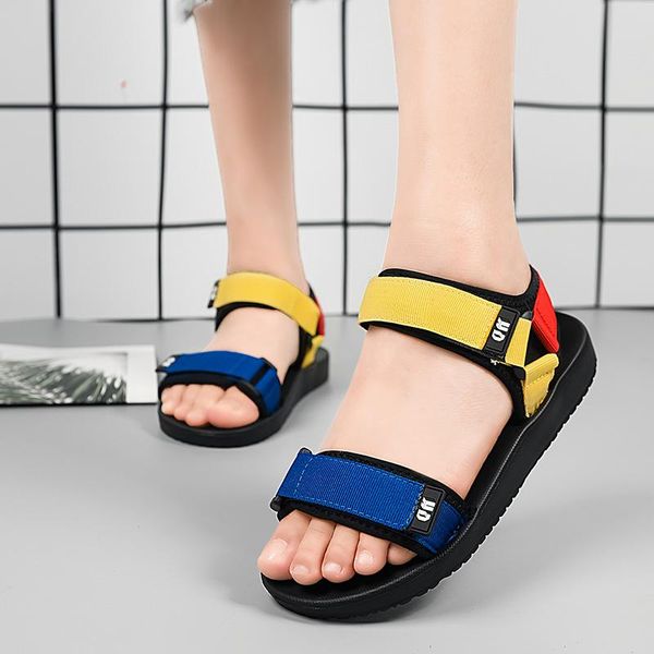 

sandals summer fashion flat women 2021 casual beach shoes femmes sandales sandalias mujer size 35~42, Black