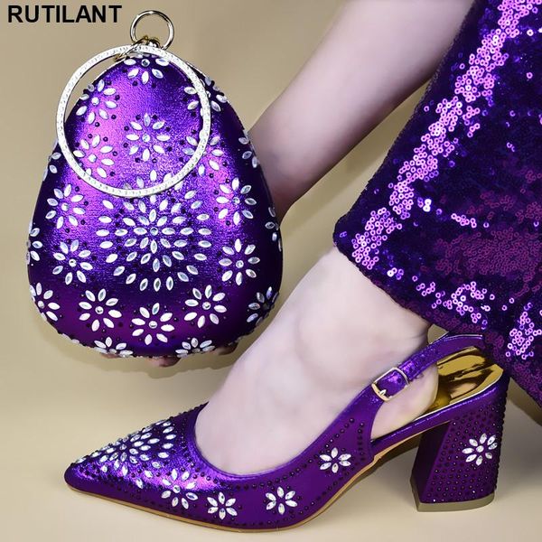 

dress shoes italian with matching bags for women summer high heeled shoe and bag set party in, Black