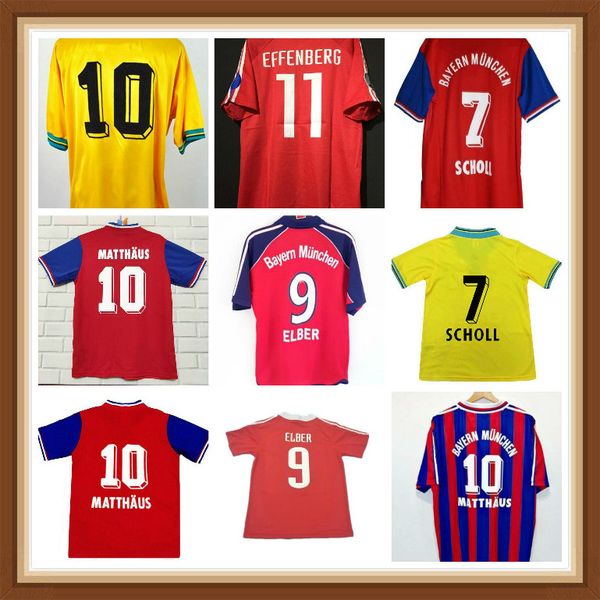 

91 92 93 94 95 96 97 98 99 retro soccer jersey 00 01 02 santa cruz daei papin elber zickle lizarazu effenberg pizarro scholl matthaus klinsm, Black;yellow