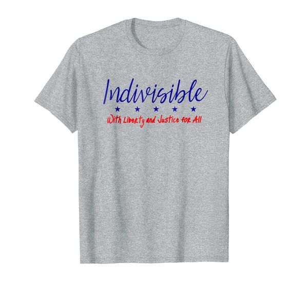 

indivisible t shirt progressive liberal feminist democrat, White;black