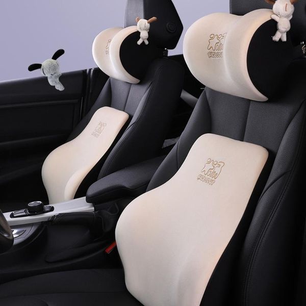 

seat cushions car headrest pillow neck rest guard lumbar auto memory cotton protector cushion for universal head support