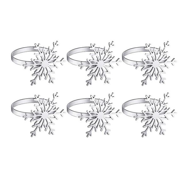 

napkin rings 6 pieces snowflake christmas holder for holiday table decoration