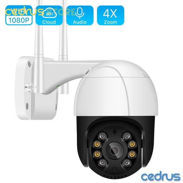 

cameras 1080p ptz wifi ip camera outdoor 4x digital zoom ai human detect wireless h.265 p2p onvif audio 2mp security cctv