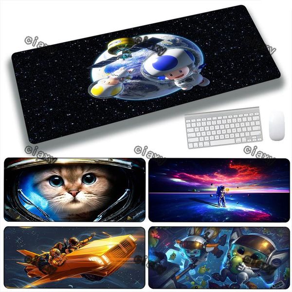 

mouse pads & wrist rests large pad astronaut space computer accessories gamer mausepad anime extended gaming lapmousepad xxl mat keyboar