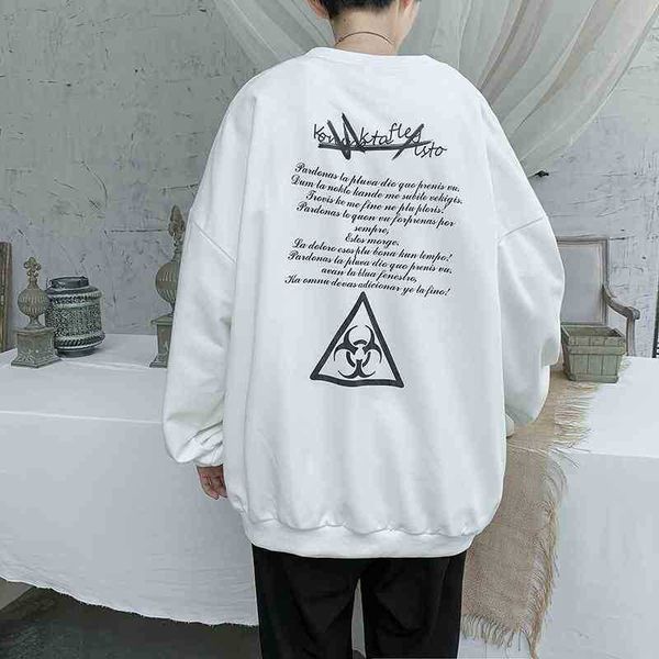 

New hip hop printed long sleeve T-shirt for men, My01 white 1