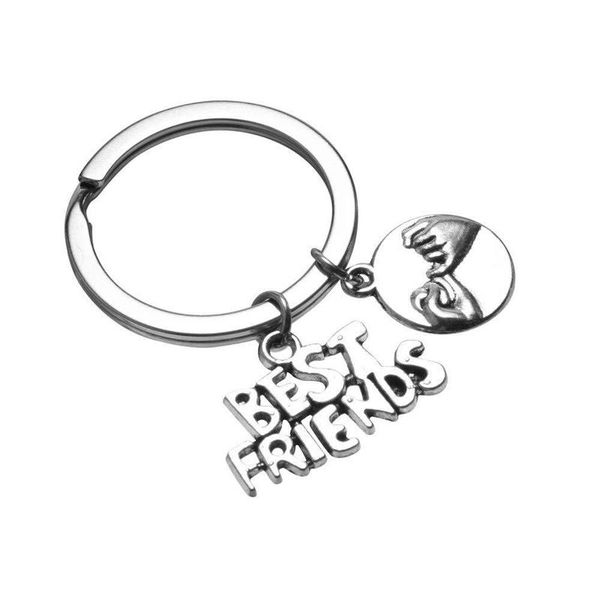 

keychains friends keychain pinky promise key chains bff ring gift for friend swear, Silver