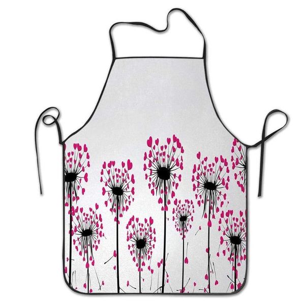 

apron with pockets,aprons bulk,aprons unisex,ideal for kitchen,garden-heart shaped dandelion seeds romantic blossoming flower aprons