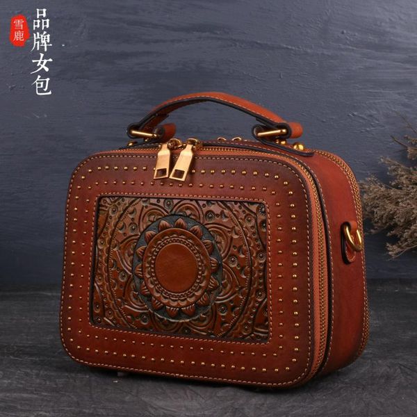 

evening bags summer leather women's bag layer cow handbag totem embossing one shoulder slanting trend
