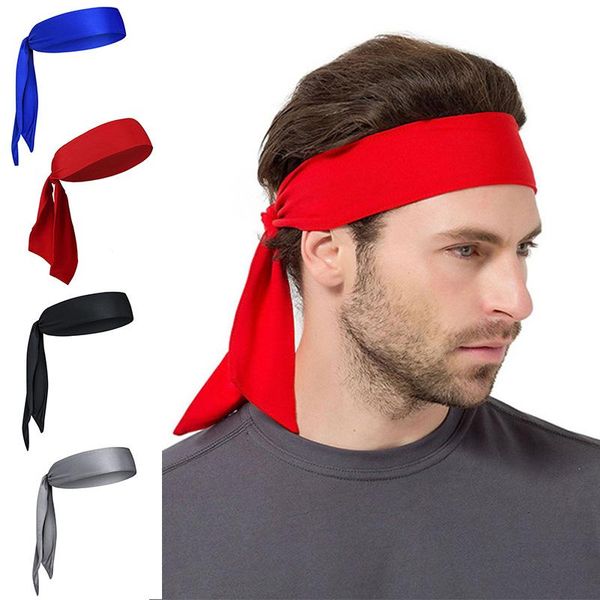

sweatband sports antiperspirant headscarf outdoor headband tennis running fitness men elastic sweat hair bands, Yellow;black