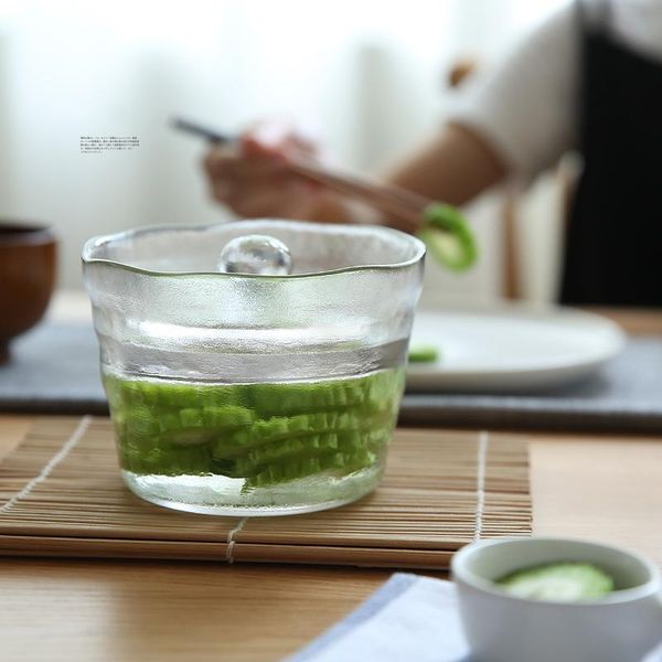 

storage bottles & jars creative japanese kimchi jar thickened glass with lid eco-friendly lead-pickle tank home kitchen containers