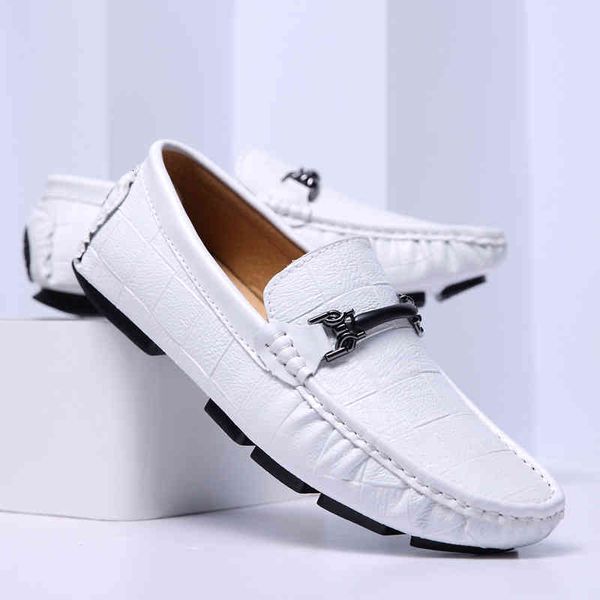 

dress shoes sapato mocassim casual e respirável, calçado masculino de marca luxuosa para dirigir, estilo mocassim, em branco, 4fw2, Black
