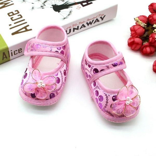 

first walkers baby girl shallow floral printed cotton bottom soft shoes born casual toddler non-slip pre-walkers 0-18m