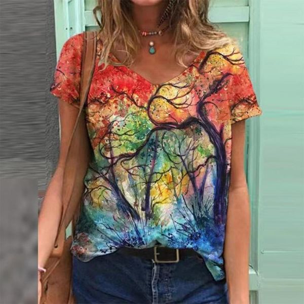 

vintage o neck spring summer blouses shirts fashion short sleeve pullover streetwear elegant floral print loose shirt blusas women's t-, White