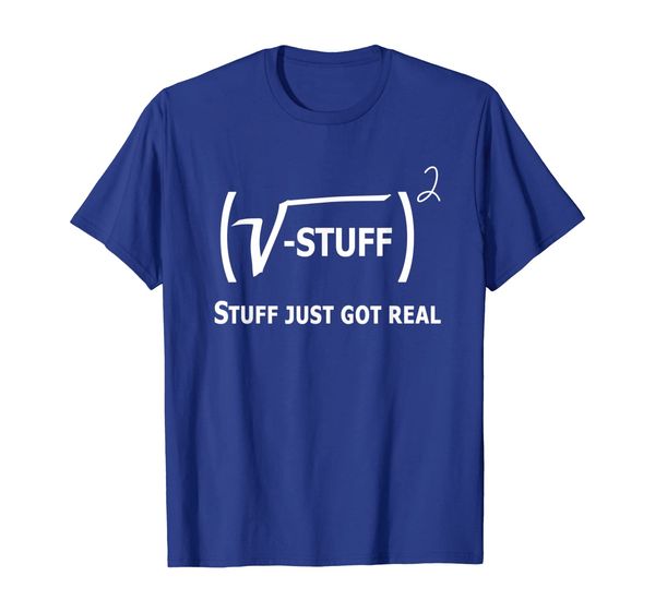 

stuff just got real funny student teacher math t-shirt, White;black