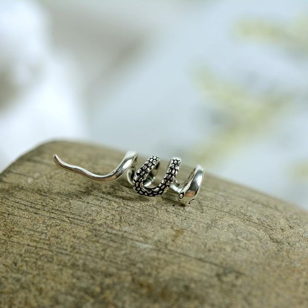 

clip-on & screw back animal snake ear clip 925 sterling silver earrings for women fashion mens cuff cartilage vinatge hip hop earings jewelr