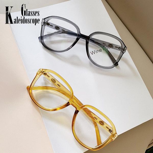 

fashion sunglasses frames retro flat mirror glasses frame oversize myopia spectascle, Black