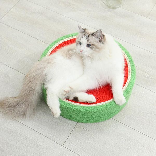 

cat beds & furniture pet accessories sleeping scratching post with house basket round shape bed sisal wear-resistant four seasons supplies