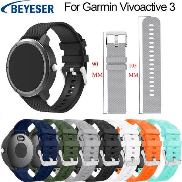 

watch bands silicone band for garmin vivoactive 3 strap bracelet 645 wirst vivoactive3, Black;brown