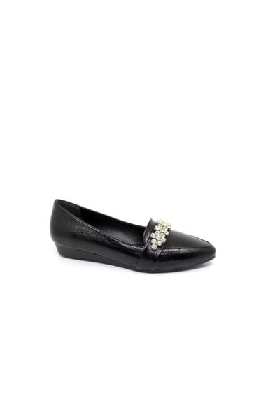 

women black cubic zirconia ballerina shoes oc9061 dress