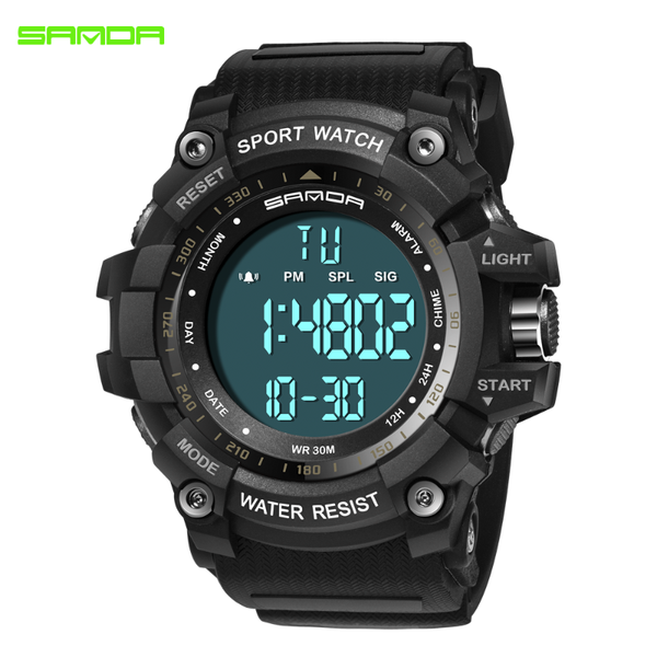 

digtal watch men wristwatches fashion outdoor sport waterproof led diving electronic watches men's clock timing wholesale, Slivery;brown