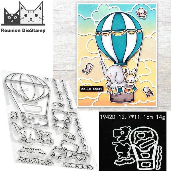 

painting supplies bear elephant air balloon metal cutting dies and stamps stencil for diy scrapbooking po embossing decor paper card