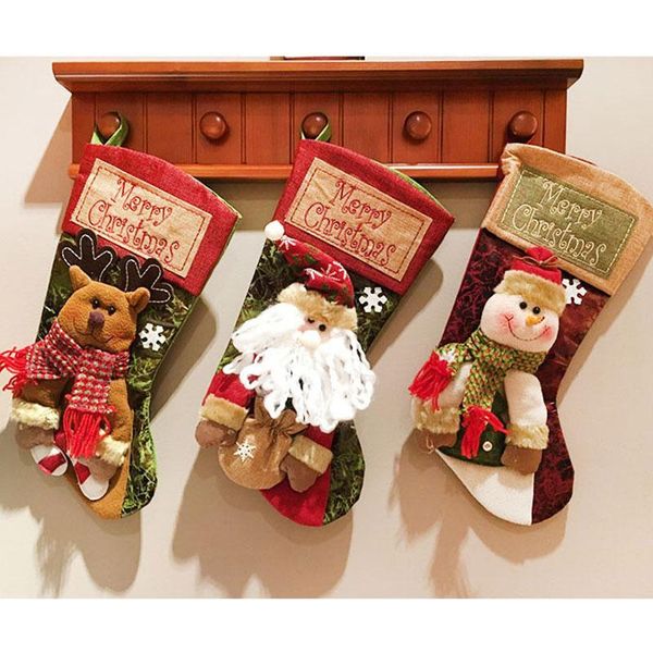 

party masks christmas xmas gift bag santa claus candy pouch home tree decoration
