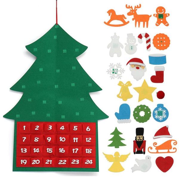 

christmas decorations kids diy felt tree decoration for home navidad 2021 year gifts ornaments santa claus xmas
