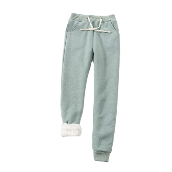 

women's pants & capris lamb wool winter women warm velvet plus size sweatpants thicken trousers fashionable clothing, Black;white