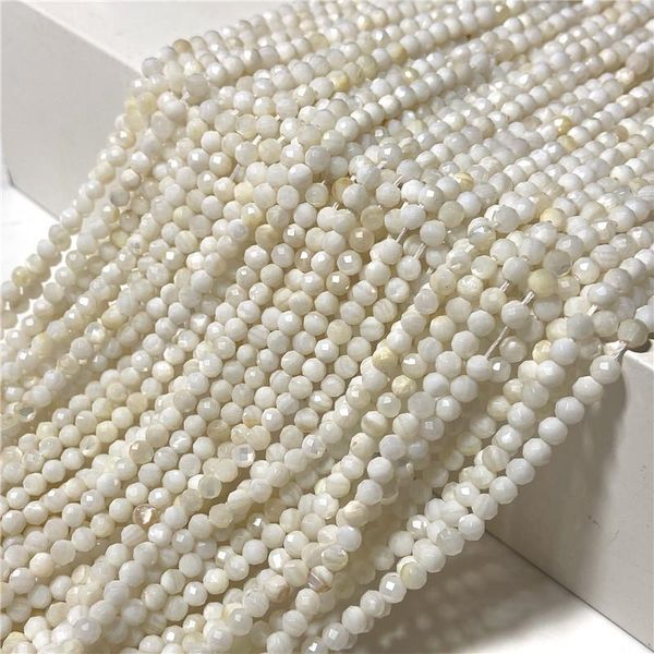 

other natural freshwater white shell beads 2/3/4 mm strand wholesale small faceted stone bead for diy jewelry necklace earings